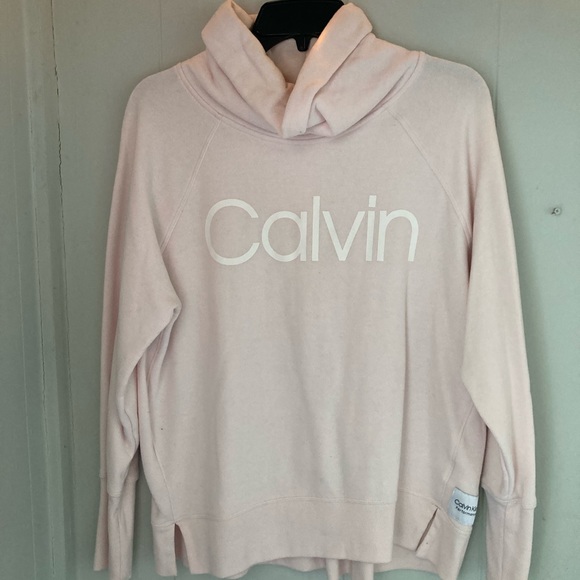 Calvin Klein Sweaters - Calvin Klein Light Pink Cowl Neck Sweatshirt